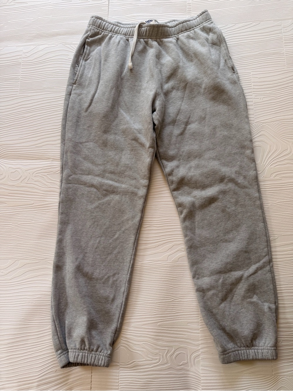 Lands' End Men's Light Gray Fleece Joggers